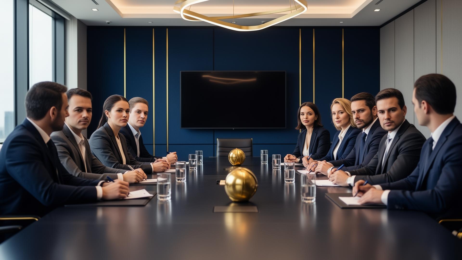 Our team in the boardroom